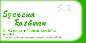 szerena rothman business card